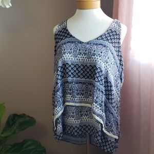 Light Double Layerd Classy Printed Tank Top